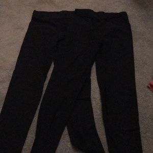 2 pairs of black cotton leggings